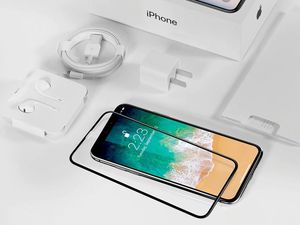 Rock Rock szkło z elastyczną ramką do Apple iPhone X/XS czarne uniwersalny 8