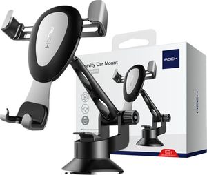 Rock Rock grawitacyjny uchwyt samochodowy na szybę deskę szary uniwersalny 5