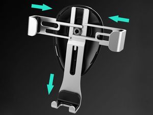 Rock Rock grawitacyjny uchwyt samochodowy na szybę deskę szary uniwersalny 9