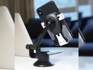 Rock Rock grawitacyjny uchwyt samochodowy na szybę deskę szary uniwersalny 10