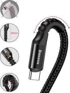 Kabel USB Baseus USB-A - USB-C 1 m Czarny (CATSR-01) 4