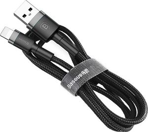 Kabel USB Baseus USB-A - Lightning 2 m Czarno-szary (6953156275010) 2