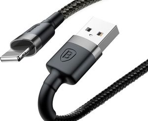 Kabel USB Baseus USB-A - Lightning 2 m Czarno-szary (6953156275010) 3