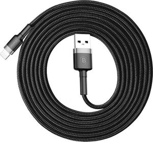 Kabel USB Baseus USB-A - Lightning 2 m Czarno-szary (6953156275010) 5