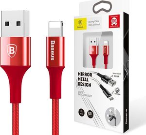 Kabel USB Baseus Baseus Shining kabel USB Lightning iPhone 2A 1m Czerwony uniwersalny 1