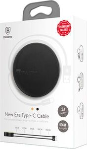 Kabel USB Baseus Baseus kabel zwijany usb-c New era 2A 0,9m czarny uniwersalny 17