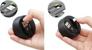 Kabel USB Baseus Baseus kabel zwijany usb-c New era 2A 0,9m czarny uniwersalny 10