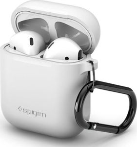 Spigen Spigen etui silikonowe case do Apple Airpods white uniwersalny 1