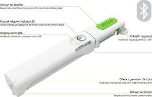 Selfie stick iOttie iOttie MiGo Selfie Stick Monopod biały uniwersalny 2