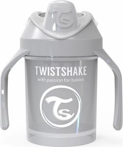 Twistshake Neišsiliejantis puodelis su rankenėlėmis Twistshake Mini Cup, 230 ml, 4 mėn., pastel grey 1