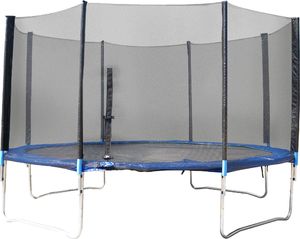 Trampolina ogrodowa LEX Trampolina ogrodowa z siatką zewnętrzną 400cm czarna 2