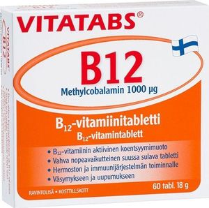 Maisto papildas Hankintatukku Vitatabs B12 Methylcobalamin, 60 tablečių 1