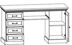 Biurko Jasnobrązowe 147 cm x 55 cm 4