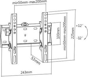 Softline Uchwyt ścienny KL21G-22T 23'' - 42'' 2