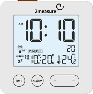 Stacja pogodowa 2measure Elektroniczna stacja pogody z budzikiem 170609 1