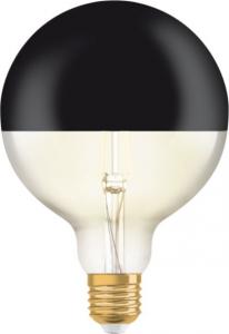 Osram LED Filament Vintage 1906 Globe 125 230V 7W 827 E27 noDIM A+ mirror BLACK 680lm 2700K 15000h 1