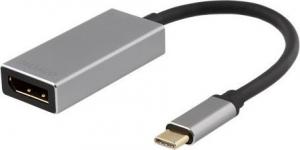 Adapter USB Deltaco USB-C - DisplayPort Szary  (USBC-DP2) 1