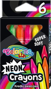 Colorino Vaškinės trikampės kreidelės Colorino Kids, 6 neoninių spalvų 1