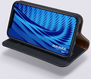 Dux Ducis Wish skórzane etui pokrowiec ze skóry naturalnej iPhone XS / X czerwony uniwersalny 12