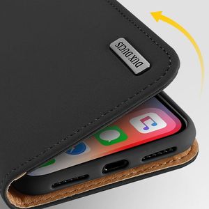 Dux Ducis Wish skórzane etui pokrowiec ze skóry naturalnej iPhone XS / X czerwony uniwersalny 10