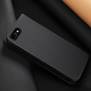 Dux Ducis Wish skórzane etui pokrowiec ze skóry naturalnej iPhone 8 Plus / 7 Plus czarny uniwersalny 16