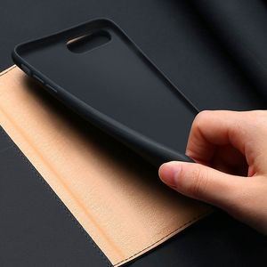 Dux Ducis Wish skórzane etui pokrowiec ze skóry naturalnej iPhone 8 Plus / 7 Plus czarny uniwersalny 9