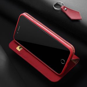 Dux Ducis Wish skórzane etui pokrowiec ze skóry naturalnej iPhone 8 / 7 czerwony uniwersalny 18