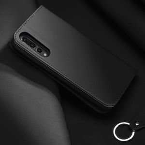 Dux Ducis Wish skórzane etui pokrowiec ze skóry naturalnej Huawei P20 Pro czarny uniwersalny 14