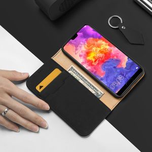 Dux Ducis Wish skórzane etui pokrowiec ze skóry naturalnej Huawei P20 Pro czarny uniwersalny 2