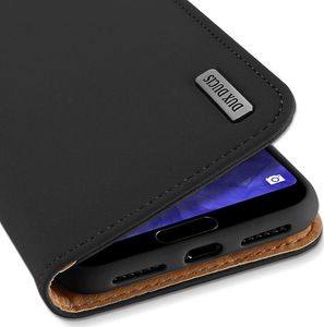 Dux Ducis Wish skórzane etui pokrowiec ze skóry naturalnej Huawei P20 Pro czarny uniwersalny 3