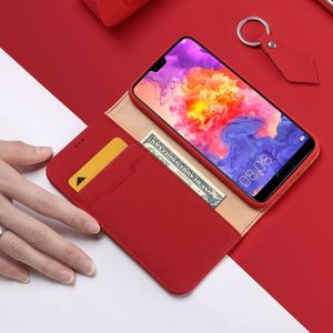 Dux Ducis Wish skórzane etui pokrowiec ze skóry naturalnej Huawei P20 Pro czarny uniwersalny 7