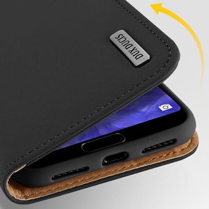 Dux Ducis Wish skórzane etui pokrowiec ze skóry naturalnej Huawei P20 Pro czarny uniwersalny 9