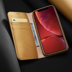 Dux Ducis Wish skórzane etui pokrowiec ze skóry naturalnej iPhone XR czerwony uniwersalny 15