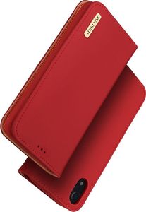 Dux Ducis Wish skórzane etui pokrowiec ze skóry naturalnej iPhone XR czerwony uniwersalny 6