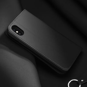 Dux Ducis Wish skórzane etui pokrowiec ze skóry naturalnej iPhone XS Max czarny uniwersalny 16