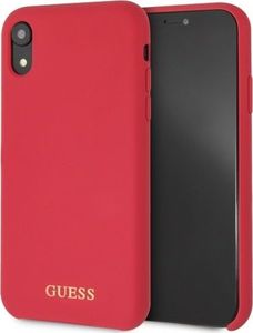 Guess Guess GUHCI61LSGLRE iPhone Xr red /czerwony hard case Silicone uniwersalny 1