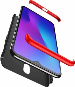 Hurtel 360 Protection etui na całą obudowę przód + tył OnePlus 6T czarno-czerwony uniwersalny 3