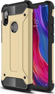 Hurtel Hybrid Armor pancerne hybrydowe etui pokrowiec Xiaomi Redmi Note 6 Pro złoty uniwersalny 1