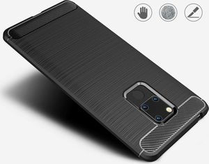 Hurtel Carbon Case elastyczne etui pokrowiec Huawei Mate 20 czarny uniwersalny 5
