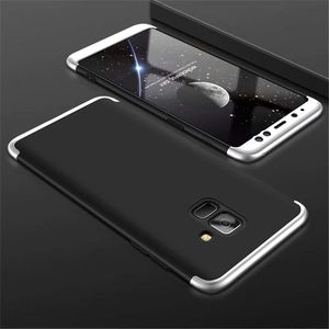 Hurtel 360 Protection etui na całą obudowę przód + tył Samsung Galaxy A8 2018 A530 czarno-srebrny uniwersalny 2