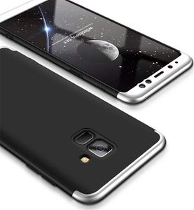 Hurtel 360 Protection etui na całą obudowę przód + tył Samsung Galaxy A8 2018 A530 czarno-srebrny uniwersalny 3