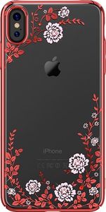 Kavaro Kavaro Flora Series etui ozdobione oryginalnymi kryształami Preciosa iPhone XS Max czerwony uniwersalny 1
