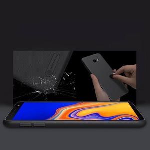 Nillkin Super Frosted Shield wzmocnione etui pokrowiec + podstawka Samsung Galaxy J4 Plus 2018 J415 czarny uniwersalny 6
