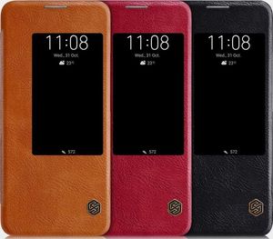 Nillkin Qin skórzana kabura etui Huawei Mate 20 Pro czarny uniwersalny 4