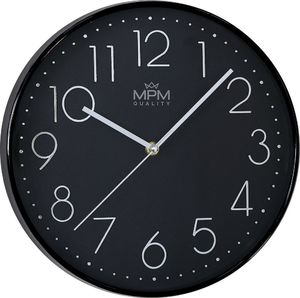 MPM Czarny zegar ścienny MPM E01.3899.9090 30,5 cm uniwersalny 1