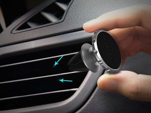 Cafele Uchwyt magnetyczny cafele samochodowy na kratkę srebrny uniwersalny 7