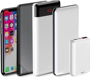 Powerbank Baseus Baseus Mini S Digital Display kompaktowy power bank 10000 mAh USB + USB-C + Lightning biały (PPALL-XF02) uniwersalny 8