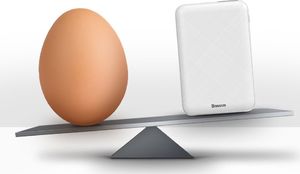 Powerbank Baseus Baseus Mini S Digital Display kompaktowy power bank 10000 mAh USB + USB-C + Lightning biały (PPALL-XF02) uniwersalny 10