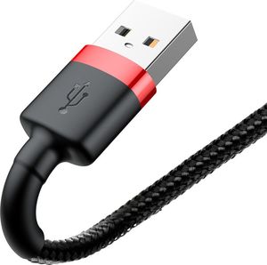 Kabel USB Baseus USB-A - Lightning 0.5 m Czarno-czerwony (CALKLF-A19) 3