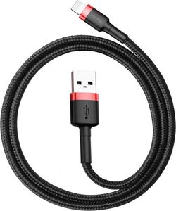 Kabel USB Baseus USB-A - Lightning 0.5 m Czarno-czerwony (CALKLF-A19) 5